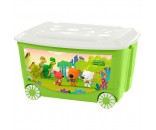 Ящик для игрушек на колесах с декором Ми-Ми-Мишки 580Х390Х335 мм, 45л Зеленый 431329909