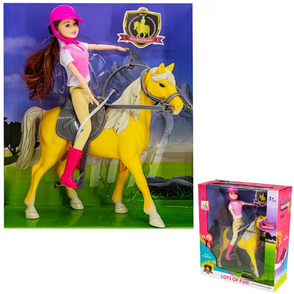 Кукла 336C с лошадкой в коробке