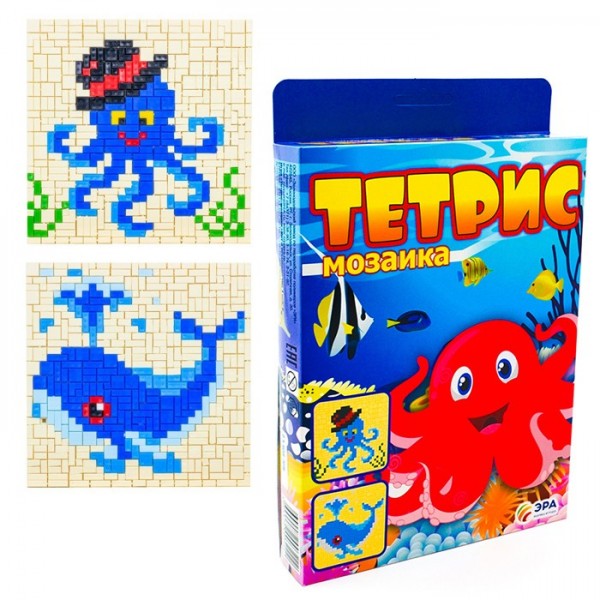 Набор для творчества Тетрис-мозаика Т4  Кит и осьминог Эра