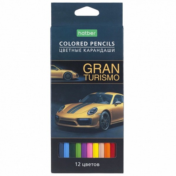 Карандаши цветные 12 цв. ECO Gran Turismo CS_070882 Hatber 