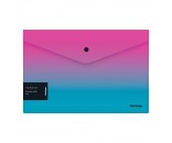 Папка-конверт на кнопкеRadiance180мкм, розовый/голубой градиент, с рисунком Berlingo 299315 