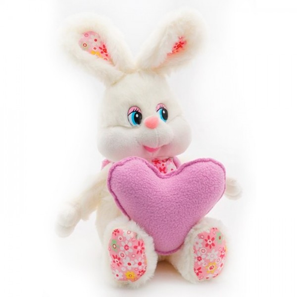Кролик Сезар с розовым сердцем 19 см 0887019-33 ДСВ!
