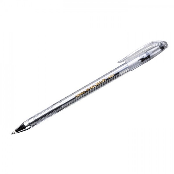 Ручка гелевая черная 0,5мм Crown Hi-Jell 208928